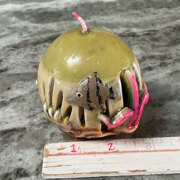 Ocean Seashell Fish Candle Hand-Carved Scent Free - Picture 9 of 9